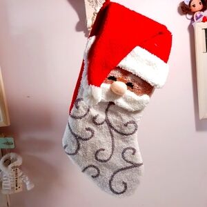 Gorgeous Plush 3D  Boucle Santa 🎅 Clause Stocking  🎅New 🤶